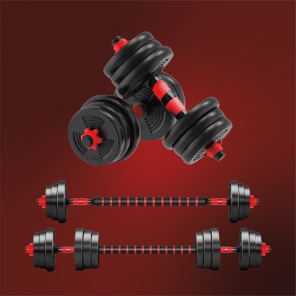 Adjustable Dumbbell with weight plates and handles for home gym