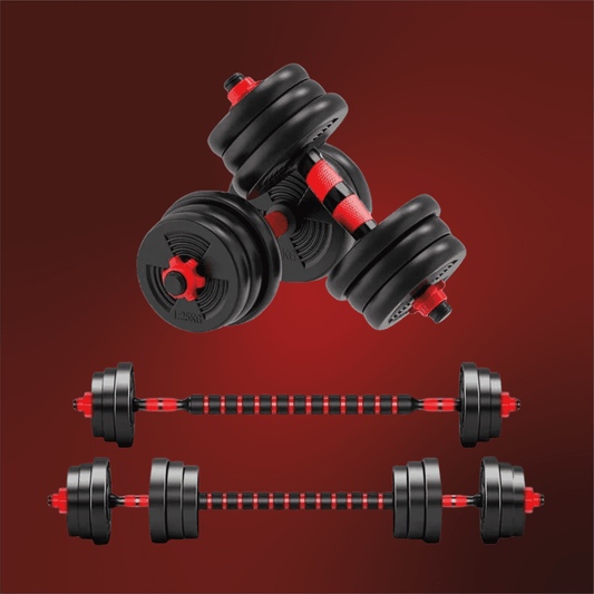Adjustable Dumbbell with weight plates and handles for home gym