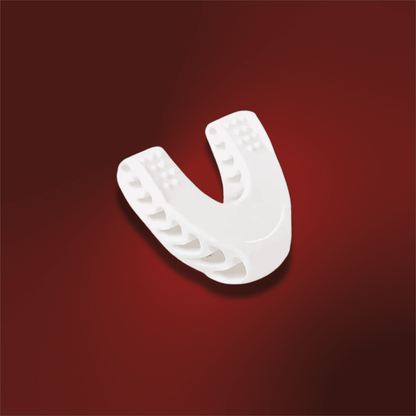 White jaw exerciser for facial muscle training