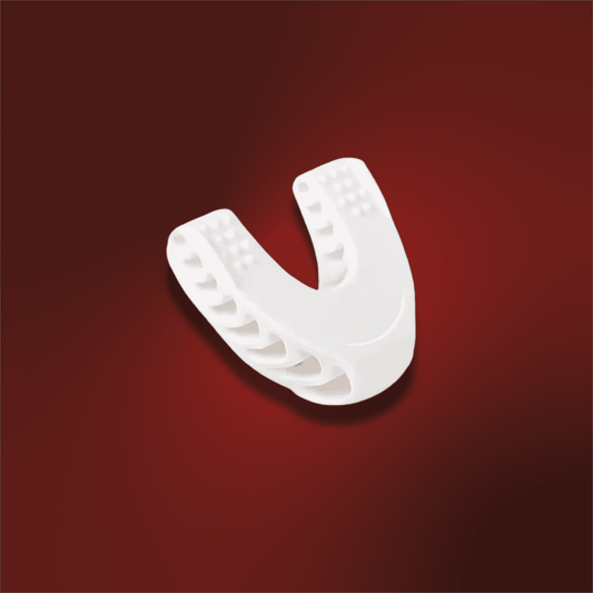 White jaw exerciser for facial muscle training