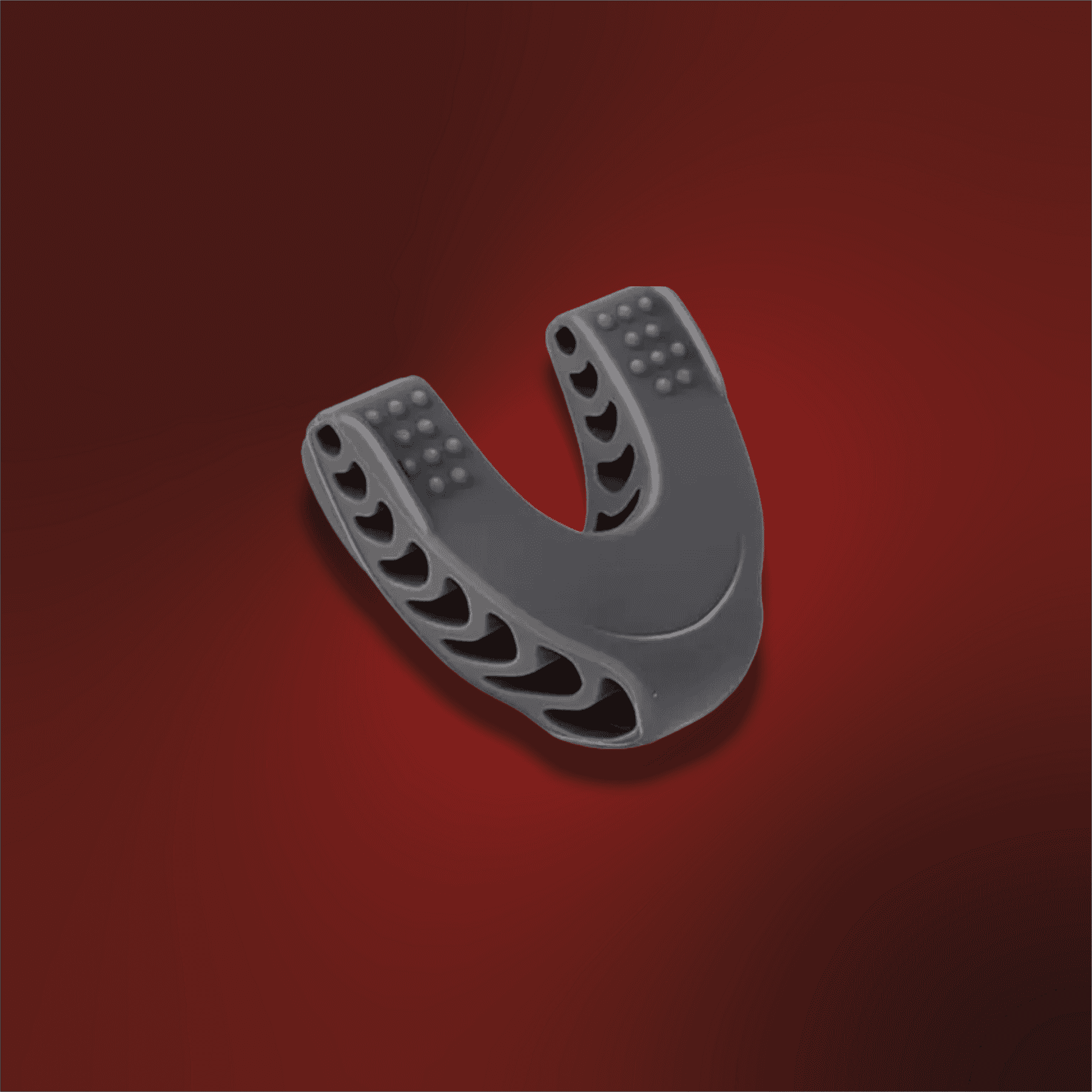 Gray silicone jaw exerciser for face sculpting