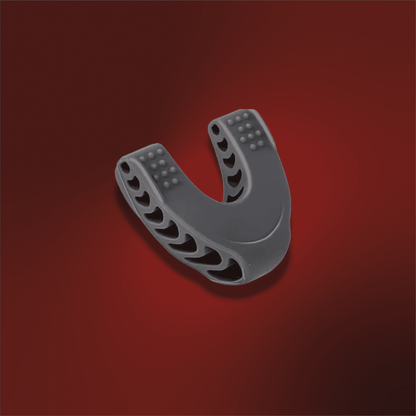 Gray silicone jaw exerciser for face sculpting