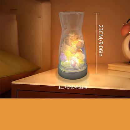 Magic Color Rotating LED Light Vase Creative Lamp Home Decor