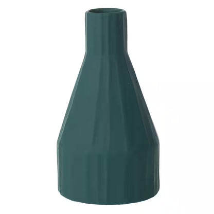 Modern Farmhouse Home Decor Accents; Boho Vases for Decor, Housewarming Gifts, Green, 10 In.