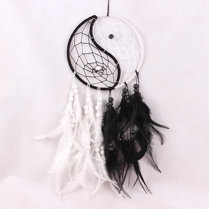 Bagua Mandala Dreamcatcher - Artisan Yin Yang Wall Art for Tranquil Spaces and Airbnb Decor